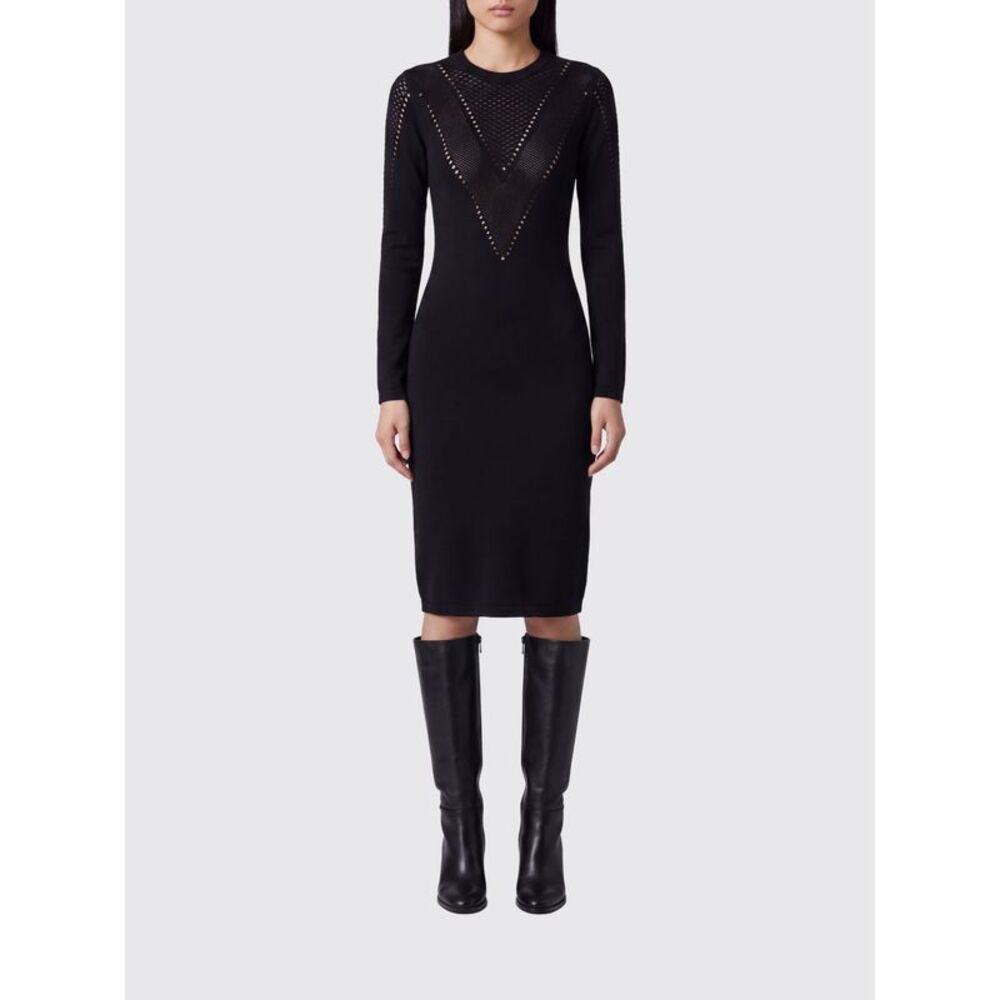 Liu Jo Women Long-Sleeved Openwork Jersey Midi Sheath Dress Liu Jo